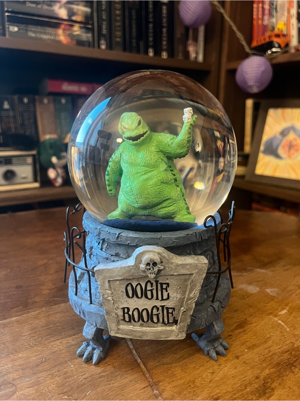 Disney Nightmare Before Christmas Oogie Boogie Vintage Halloween Snow Globe